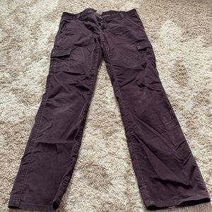 Brown corduroy pants, with cargo pockets. REI brand, size 8.